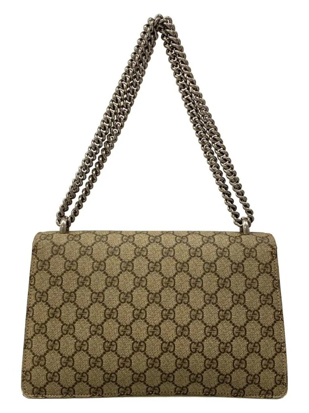 GUCCI Dionysus,GG Plus GG Supreme 400249 Dark Brown Beige Yellow PVC Suede - Picture 3 of 15